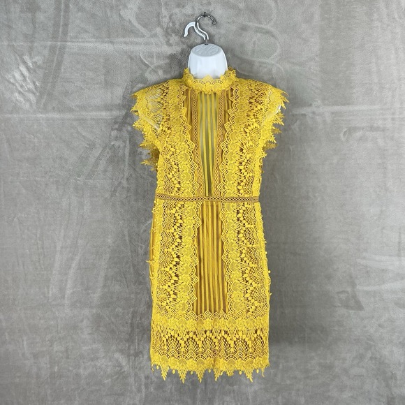 Free People Dresses & Skirts - Free People Honey Mini Lace Dress Marigold Women's Size 0‎